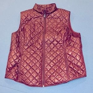 EUC Dark Burgundy Van Huesen light puffer Vest XL